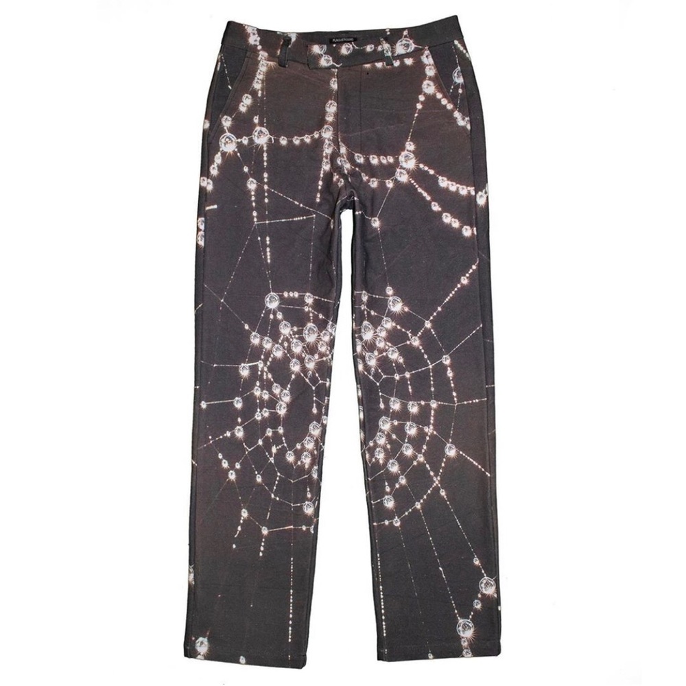 SOLD Plagueround custom spider web pants, XS